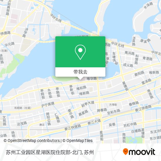 苏州工业园区星湖医院住院部-北门地图