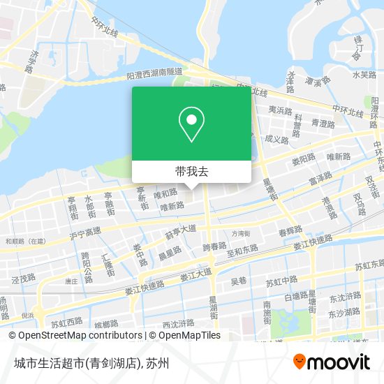 城市生活超市(青剑湖店)地图