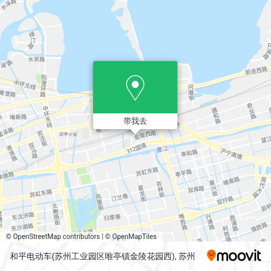 和平电动车(苏州工业园区唯亭镇金陵花园西)地图