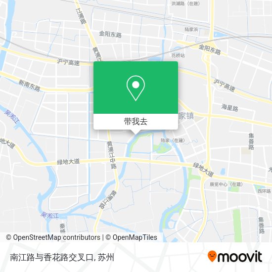 南江路与香花路交叉口地图