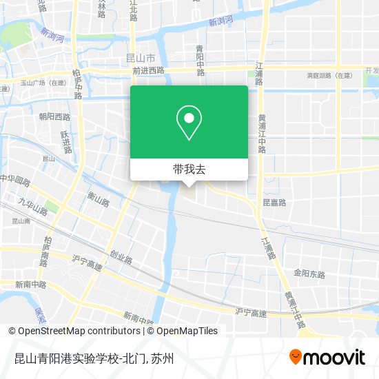 昆山青阳港实验学校-北门地图
