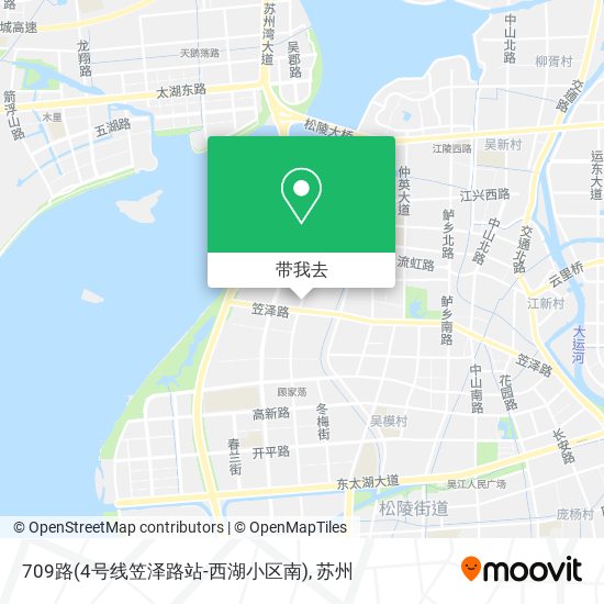 709路(4号线笠泽路站-西湖小区南)地图