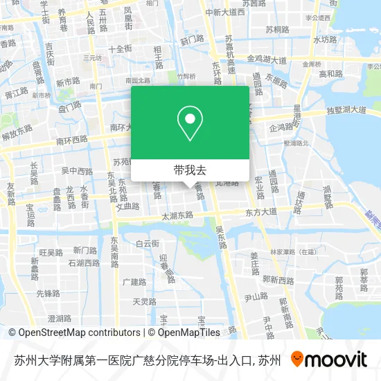 苏州大学附属第一医院广慈分院停车场-出入口地图