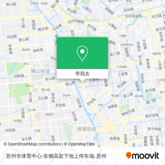 苏州市体育中心-东侧高架下地上停车场地图