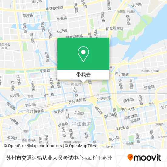 苏州市交通运输从业人员考试中心-西北门地图