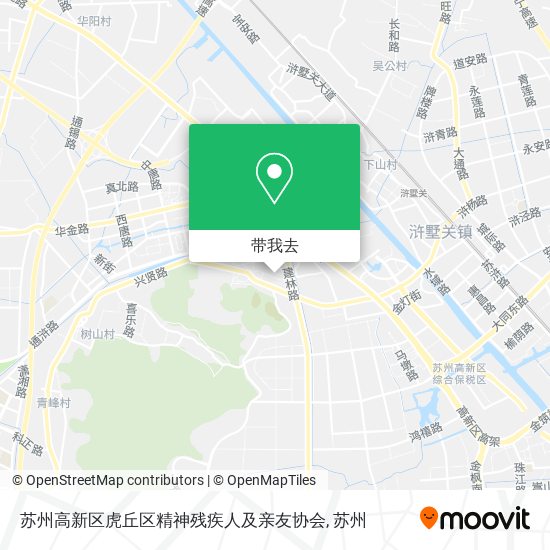 苏州高新区虎丘区精神残疾人及亲友协会地图