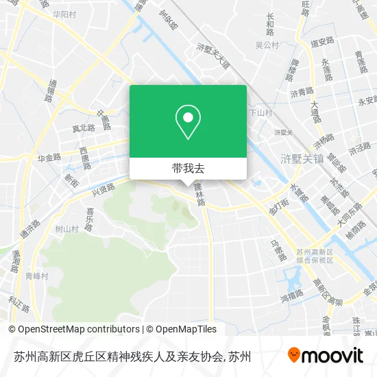 苏州高新区虎丘区精神残疾人及亲友协会地图