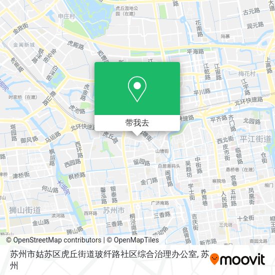 苏州市姑苏区虎丘街道玻纤路社区综合治理办公室地图