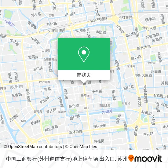 中国工商银行(苏州道前支行)地上停车场-出入口地图