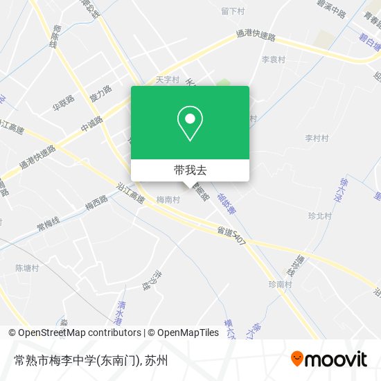 常熟市梅李中学(东南门)地图