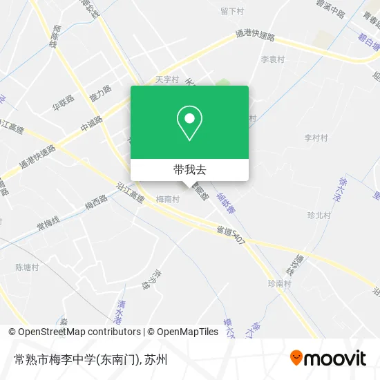 常熟市梅李中学(东南门)地图