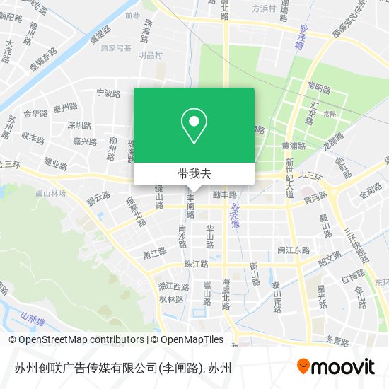 苏州创联广告传媒有限公司(李闸路)地图