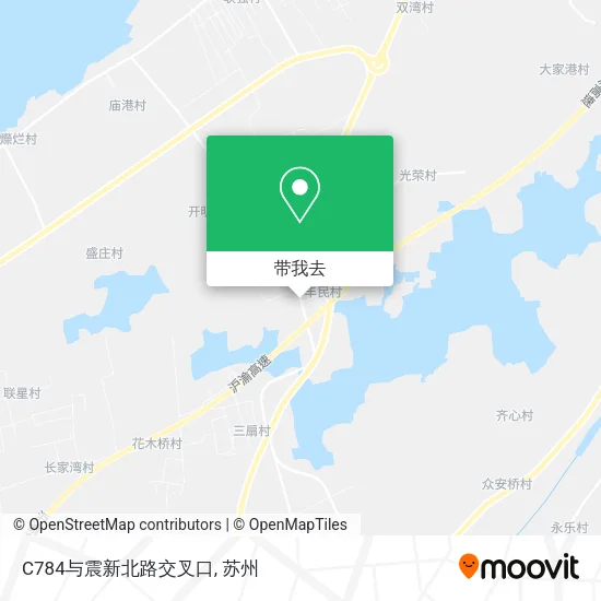 C784与震新北路交叉口地图