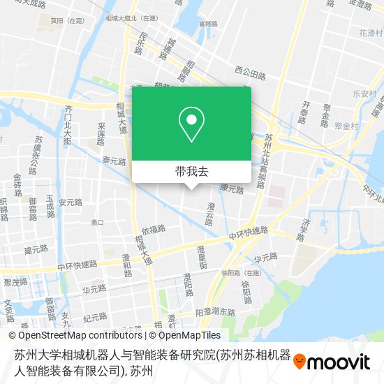 苏州大学相城机器人与智能装备研究院(苏州苏相机器人智能装备有限公司)地图