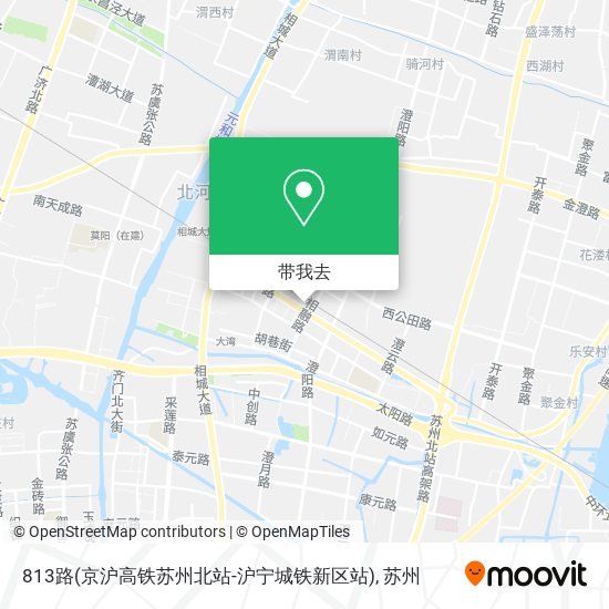 813路(京沪高铁苏州北站-沪宁城铁新区站)地图