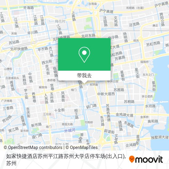如家快捷酒店苏州平江路苏州大学店停车场(出入口)地图