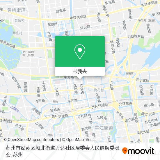 苏州市姑苏区城北街道万达社区居委会人民调解委员会地图
