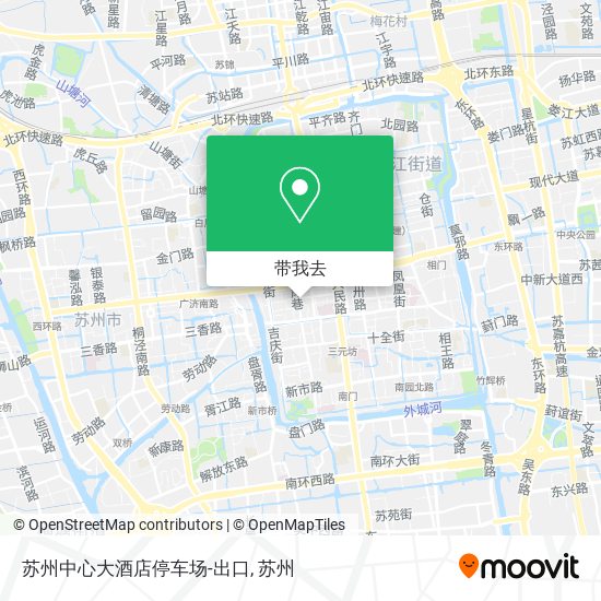 苏州中心大酒店停车场-出口地图