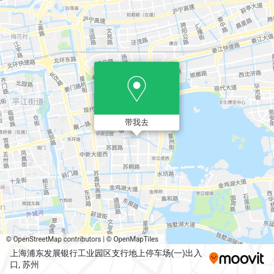 上海浦东发展银行工业园区支行地上停车场(一)出入口地图