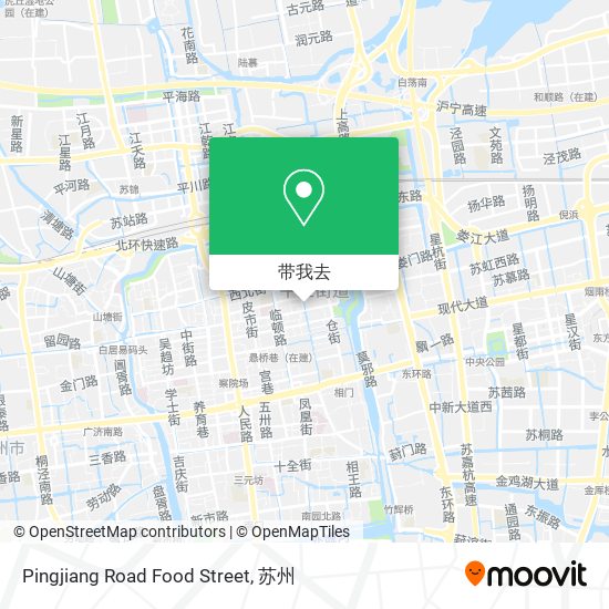 Pingjiang Road Food Street地图