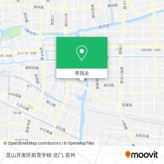 昆山开发区前景学校-北门地图