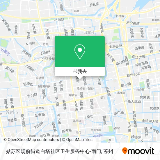 姑苏区观前街道白塔社区卫生服务中心-南门地图