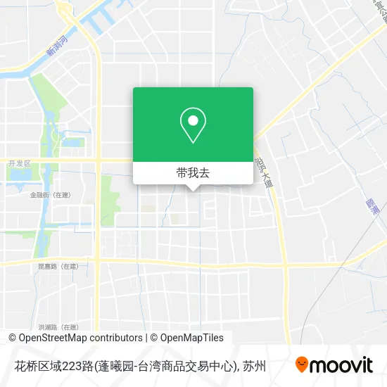花桥区域223路(蓬曦园-台湾商品交易中心)地图