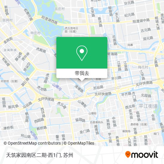 天筑家园南区二期-西1门地图