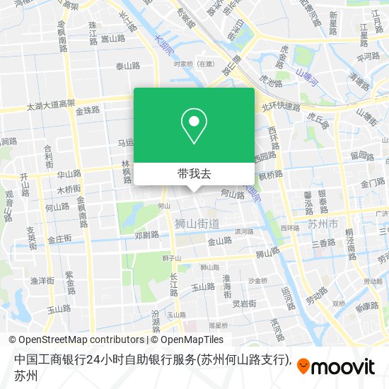 中国工商银行24小时自助银行服务(苏州何山路支行)地图