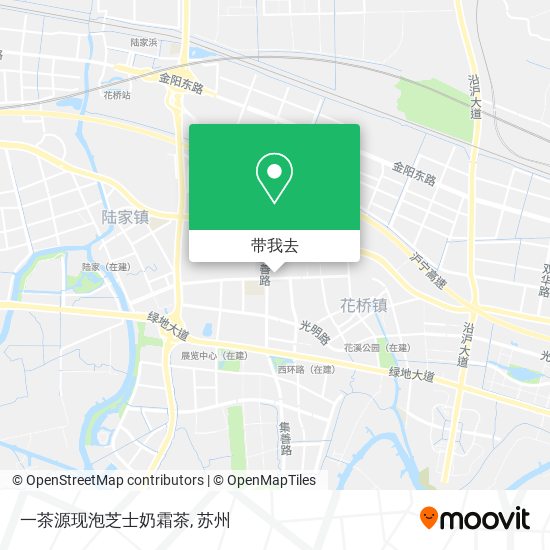一茶源现泡芝士奶霜茶地图