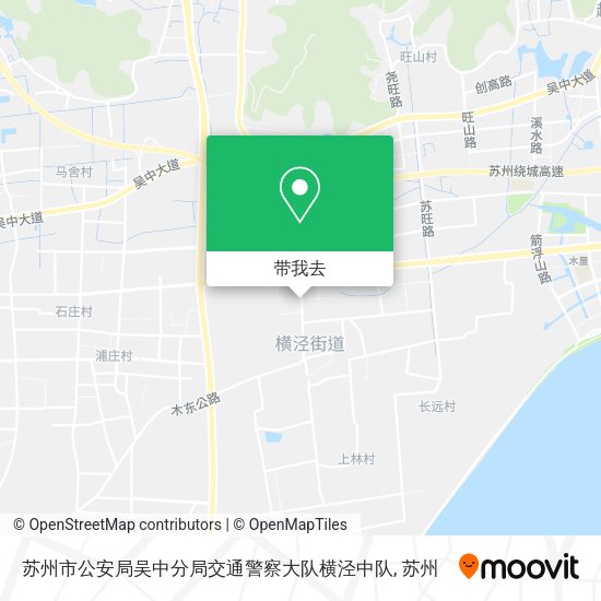 苏州市公安局吴中分局交通警察大队横泾中队地图