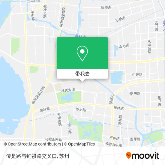 传是路与虹祺路交叉口地图