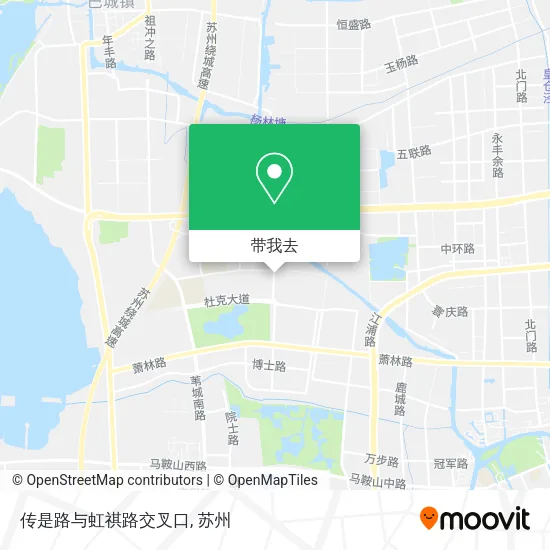 传是路与虹祺路交叉口地图