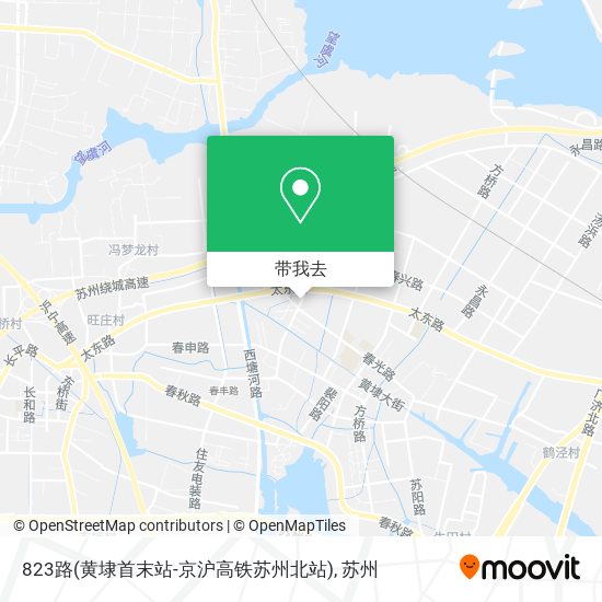 823路(黄埭首末站-京沪高铁苏州北站)地图