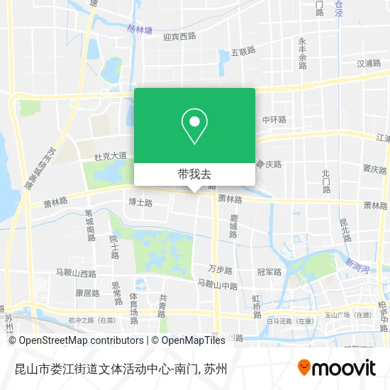 昆山市娄江街道文体活动中心-南门地图