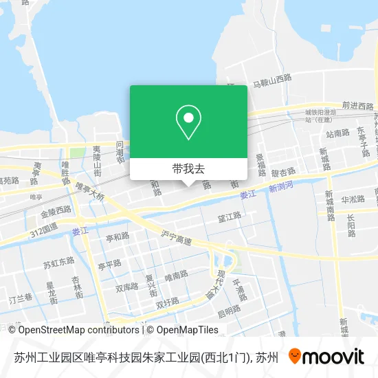 苏州工业园区唯亭科技园朱家工业园(西北1门)地图