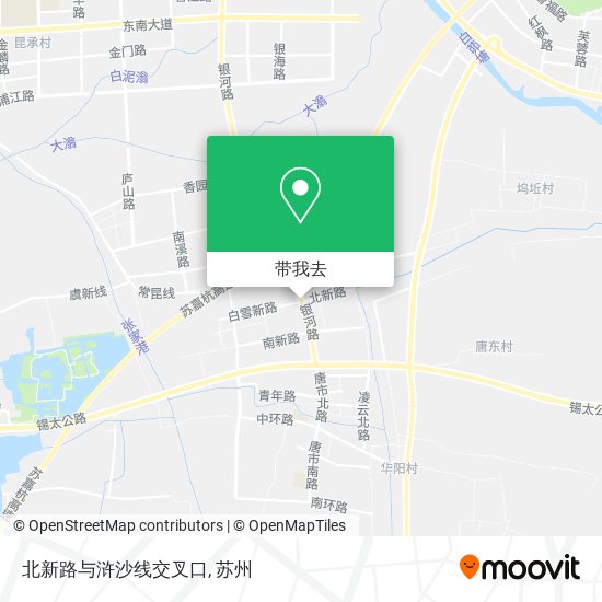 北新路与浒沙线交叉口地图