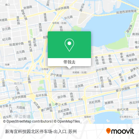 新海宜科技园北区停车场-出入口地图