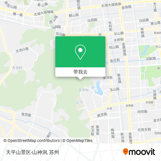 天平山景区-山神洞地图