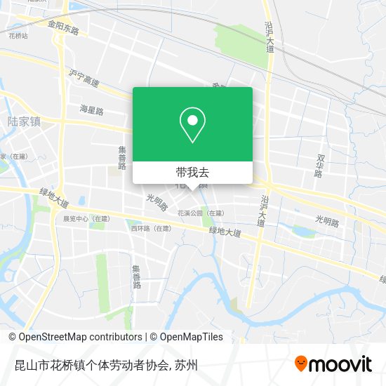昆山市花桥镇个体劳动者协会地图