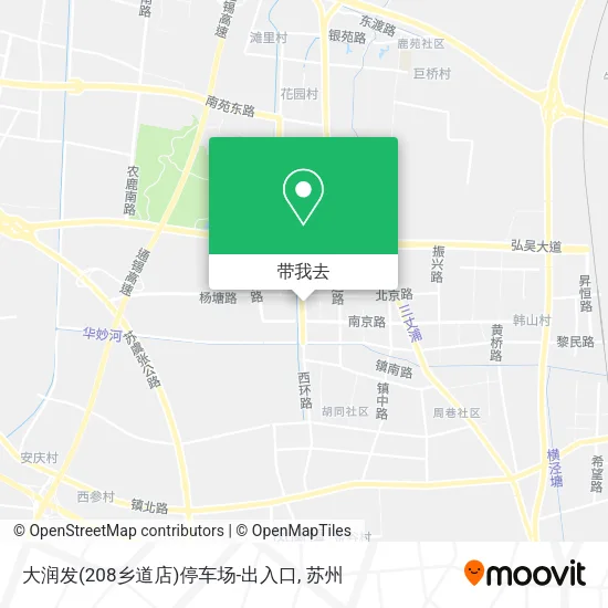 大润发(208乡道店)停车场-出入口地图