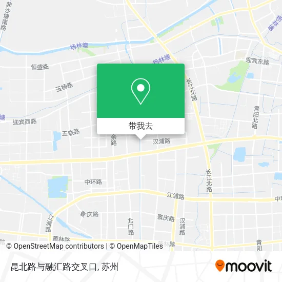 昆北路与融汇路交叉口地图