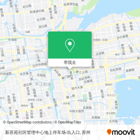 新苏苑社区管理中心地上停车场-出入口地图