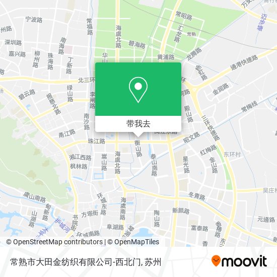 常熟市大田金纺织有限公司-西北门地图