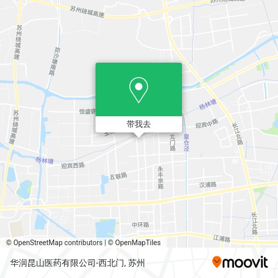 华润昆山医药有限公司-西北门地图