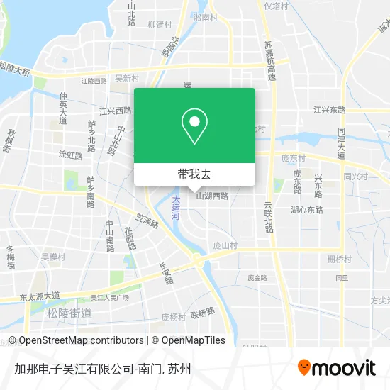 加那电子吴江有限公司-南门地图