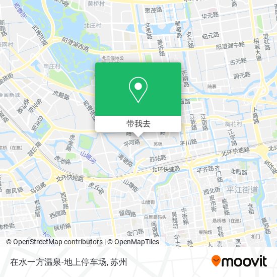 在水一方温泉-地上停车场地图