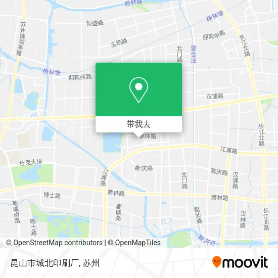 昆山市城北印刷厂地图