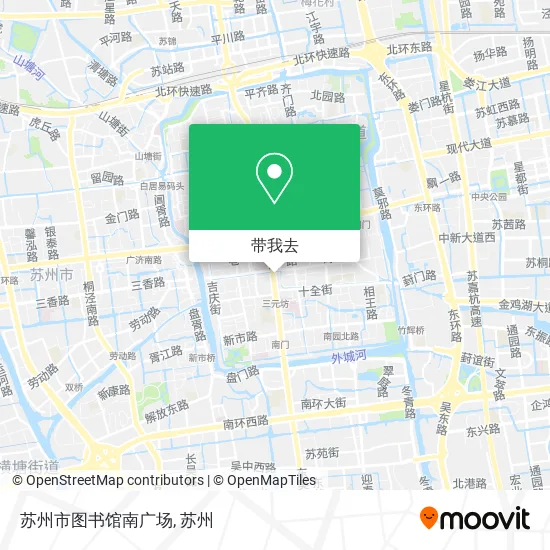 苏州市图书馆南广场地图