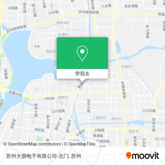 苏州大朋电子有限公司-北门地图